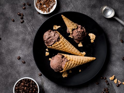 Chocolate Ice Cream with Coffee